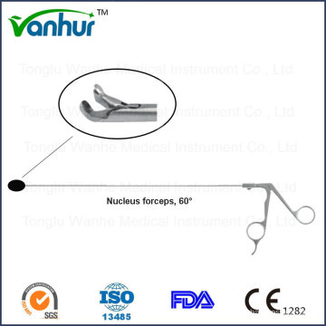 Instrumentos de endoscopia transforaminal lombar Pinça de núcleo de 60 °